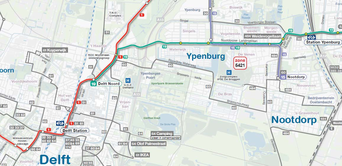 8. Verlenging T19 naar station Delft Na uitvoerige werkzaamheden zal het rond de jaarwisseling 2017/2018 mogelijk worden om naar station Delft door te rijden met tramlijn 19.