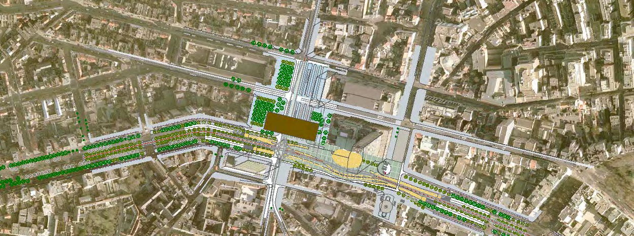 Operaplein Situering Principe ondertunneling Leien Een nieuw stedelijk plein: Een verbinding