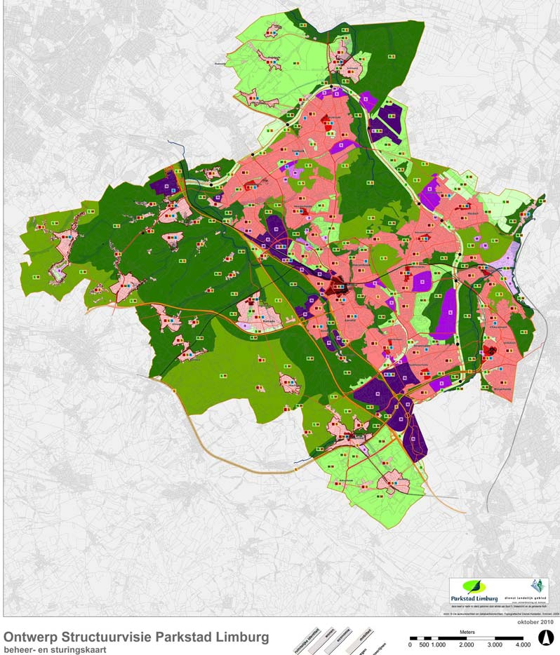 Beheer- en sturingskaart Thematisch: groen = ruimtelijke identiteit paars =