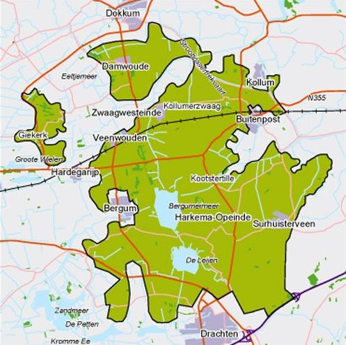 De Nota Ruimte schetst ook het beleid voor de Nationale Landschappen. Het Nationaal Landschap Noardlike Fryske Wâlden is één van deze nationale landschappen (zie figuur 2.7).