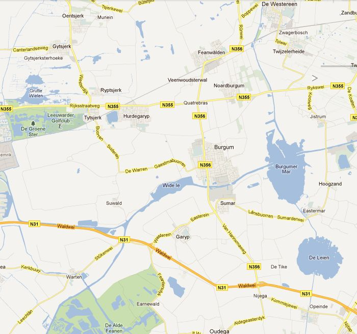 3.2 Natuur Figuur 3.1 Overzichtskaartje met toponiemen (bron: Google Maps).