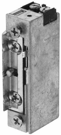 10. Elektrische deuropeners 10.1. Algemene kenmerken Compacte elektrische deuropener met ingewerkte, plaatsbesparende sluitklep, speciaal ontwikkeld voor inbouw in aluminium deuren.