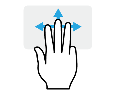 18 - Het Precision Touchpad gebruiken Knijpbeweging met twee vingers In- en uitzoomen op foto s, kaarten en documenten met een eenvoudig vinger-duimgebaar.