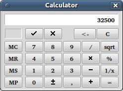 Bedragen berekenen. Bij elk veld waar een bedrag kan worden ingevoerd zit een knopje waarmee een calculator kan worden geactiveerd.