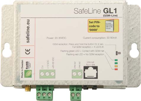 SafeLine GL1 (GSM-Line) Bedieningsinstructies