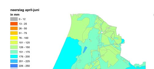 4b. Neerslagsom per periode op peilvak-niveau binnen Rijnland april 2013 april en mei 2013