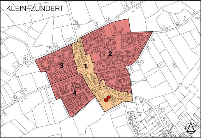 2.2.1 Bebouwingsstructuur Klein Zundert is oorspronkelijk een lichte bebouwingsconcentratie langs een bebouwingslint. De laatste decennia is de kern sterk uitgebreid.