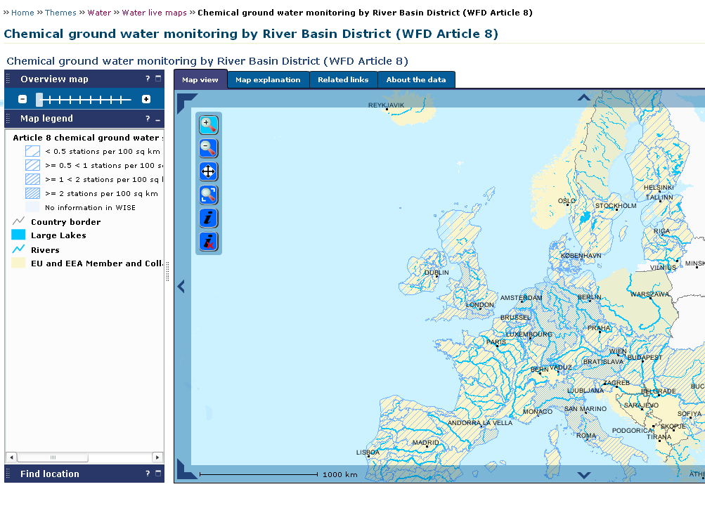 7.5 WISE De Nederlandse monitoring gegevens worden via WISE aan de EU aangeleverd en in samengevatte vorm gepubliceerd. Op deze website (http://water.europa.
