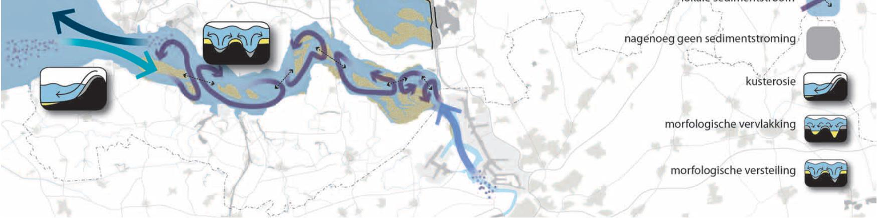 Figuur 2.2. Situatie getijdeninvloed in de Deltawateren (Rijkswaterstaat, 2011b).
