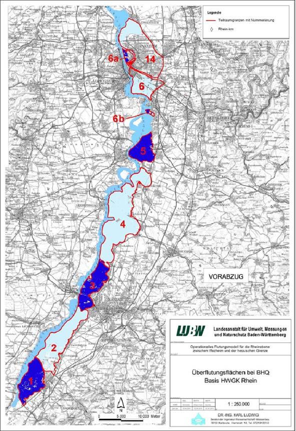 Bijlage 7b: Overstromingsgebieden in Baden-Württemberg waarmee rekening wordt gehouden (De
