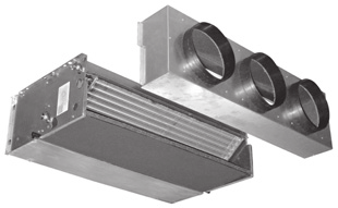 VENTILATORCONVECTOREN 52 4.3 Serie HPO De ventilatorconvector model HPO is een serie met centrifugaal ventilatoren. De range bestaat uit 4 modellen met een luchthoeveelheid van 350 tot 2100 m3/h.