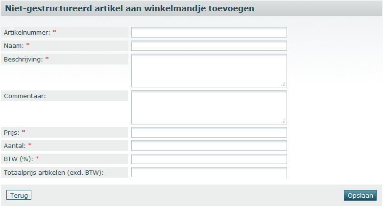 4.5 Niet-gestructureerde catalogi Niet gestructureerde catalogi zijn catalogi die opgeladen worden onder de vorm van gewone bestanden, zoals PDF, Word, Excel, Dat heeft tot gevolg dat de gegevens van