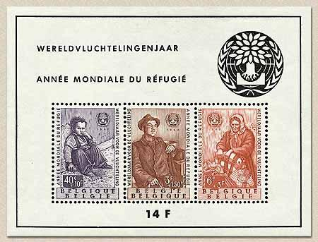 1128/1130 - Wereldjaar voor de vluchteling Blok 32 Uitgiftedatum: 7/04/1960 folder Nr. gn/60 vnr.