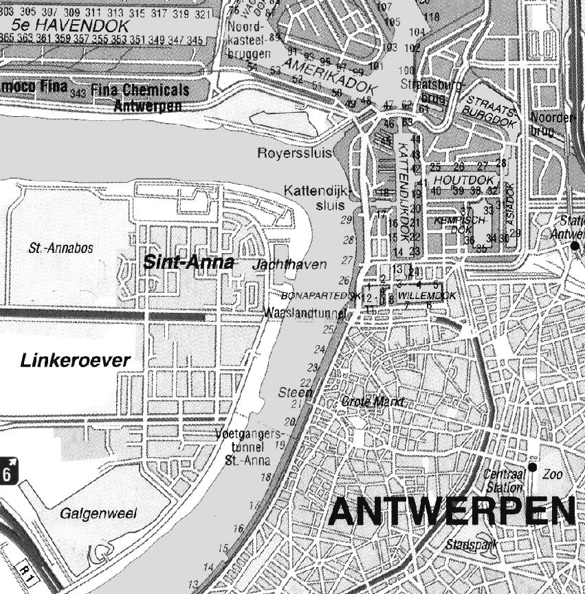 Haven van Antwerpen - 4 - Excursiepunt 1: Een oude kaai aan het Steen:ligging van de haven 1. Op welke oever staan we? 0 linkeroever 0 rechteroever 2.Welke oever is het? 0 holle 0 bolle 3.