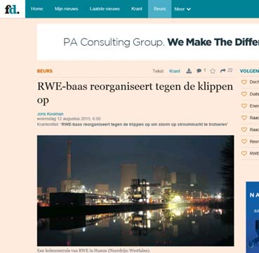 Winning in Groningen 13 Veranderingen kunnen snel gaan! - Beetje zon en wind >> problemen RWE, E.