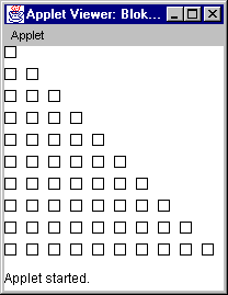 78 Herhaling Opgaven 7.1 Muur Schrijf een applet die een bakstenen-muur tekent zoals in de figuur hieronder 7.