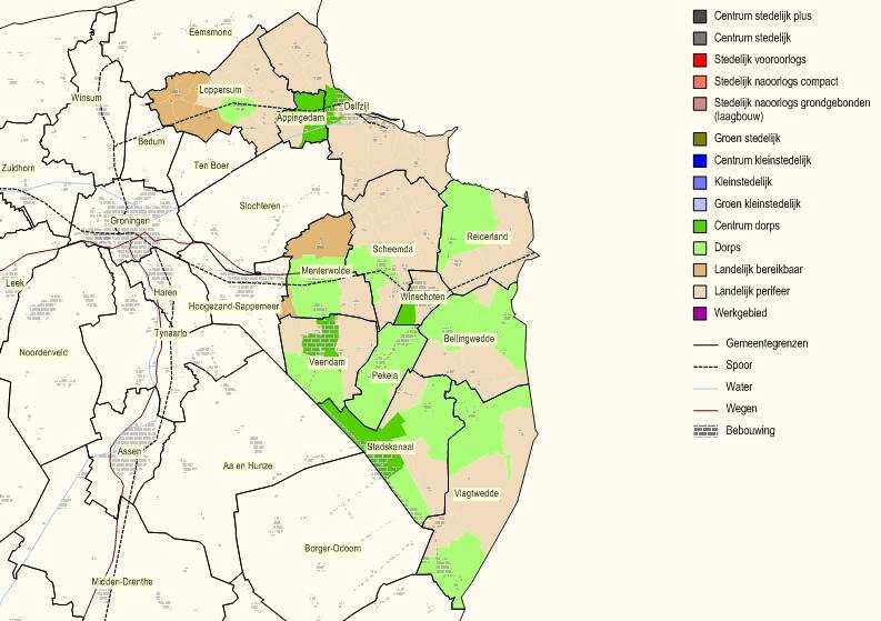 Vlagtwedde *Dorps 5200 *Landelijk perifeer 1800 Winschoten *Centrum dorps 3600 *Landelijk perifeer 4900 Pekela *Dorps 5500 *Landelijk