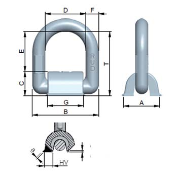 RUD HIJSOGEN, LASBAAR 12 RUD VLBS-P hijsogen, lasbaar voor op pijpen CATALOGUS 2015-01 De VLBS hijsogen voor het aanlassen op pijpen met een doorsnede van 82-220mm.