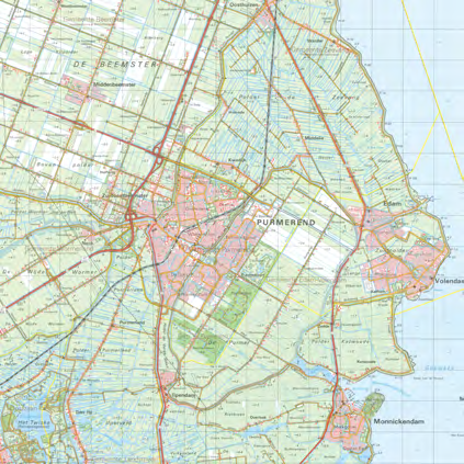 Purmerend van 1949 tot 2015 aangeboden perceel gemeentegrens