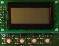 3.1.3. CPs werkingsmode : Opstarten, werking en aansluitschema 3.1.3.1. Configuratie van de CPs mode Alle instellingen worden gedaan met behulp van de 4 knoppen SETUP,, en ENTER op de TAC4 DM prinplaat en alles is af te lezen op het LCD scherm.