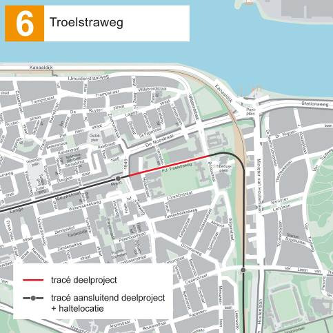 8. Deelproject 06: Troelstraweg [VLS] Projectmanagement door : Gemeente Velsen Projectleider : Koen Borst Projectfase : Voorlopig Ontwerpfase 8.1.