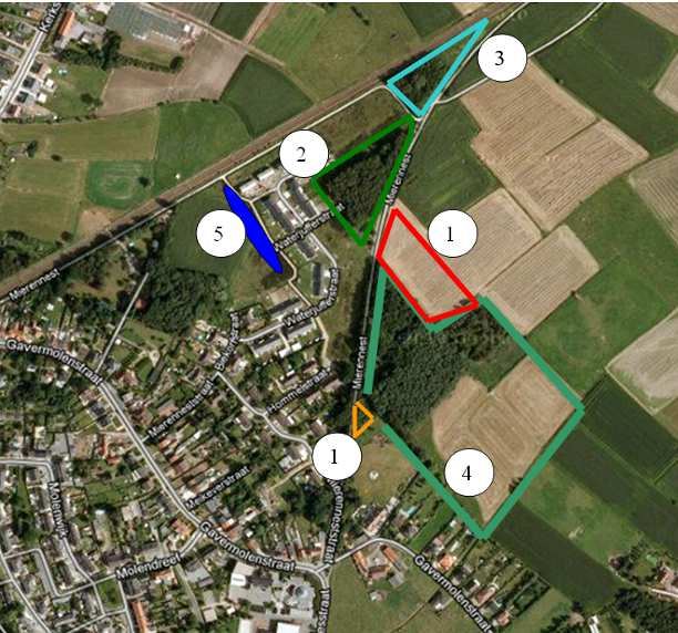 Bosuitbreiding Mierennest. Het stadsbestuur is van plan om een zeer laaggelegen hakbosje aan te kopen (nr.3) en dit in beheer te geven van Natuurpunt (Staf Lerno) met hulp van De Raaklijn.