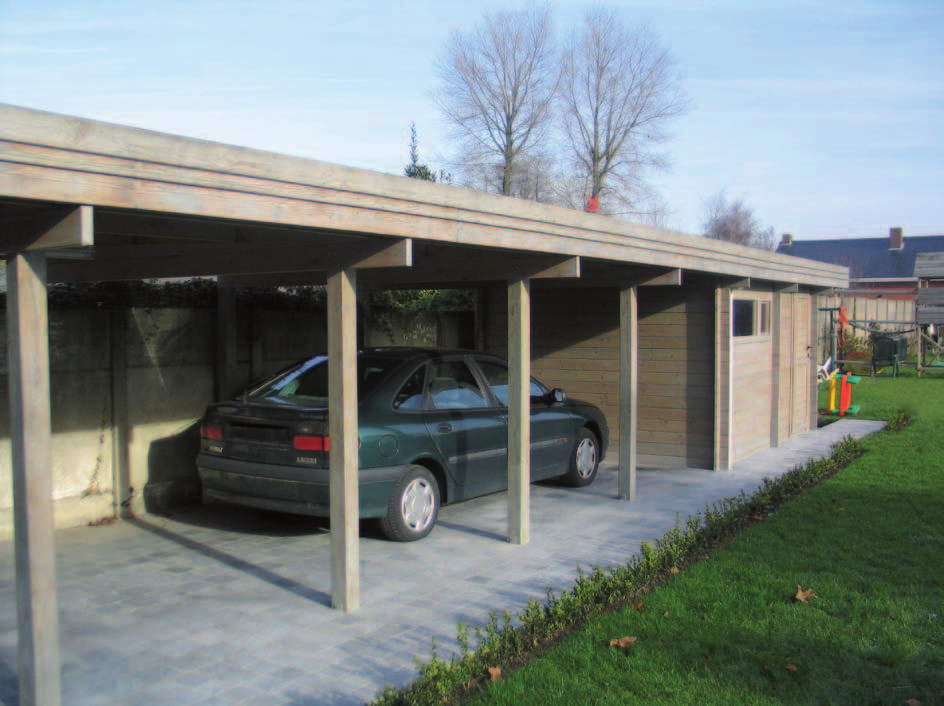 CARPORT MODERN Carport modern met berging - 3,59 x 11,55 m - maatwerk Losstaande carport Modern blokhutsysteem Carport modern met berging - 3,59 x 12,55 m - maatwerk Losstaande carport Modern met