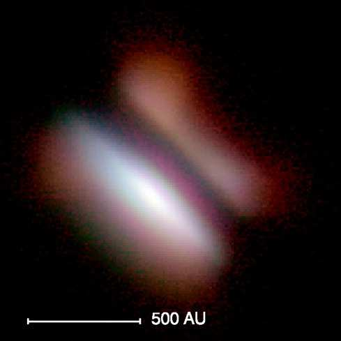 PAKs in Schijven rond Jonge Zon-type Sterren 116 500 AE Figuur 7.1: Links: Donkere koude wolk van gas en stof waar binnenin een ster aan het vormen is.