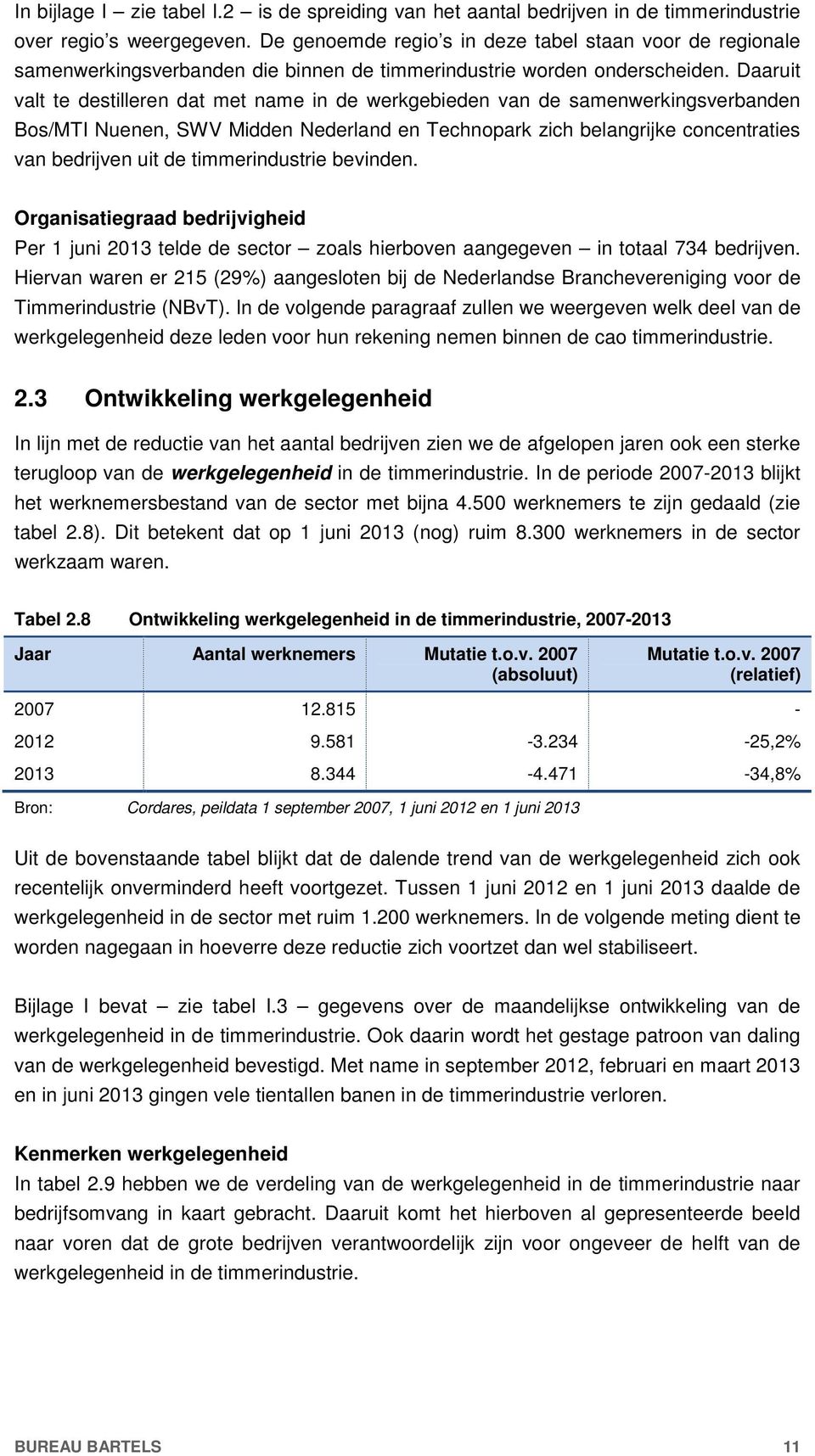 Daaruit valt te destilleren dat met name in de werkgebieden van de samenwerkingsverbanden Bos/MTI Nuenen, SWV Midden Nederland en Technopark zich belangrijke concentraties van bedrijven uit de