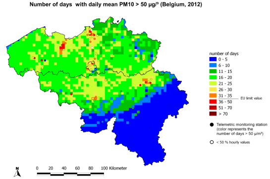 LMF - Verontreinigingsniveau Jaarlijks rapport 2012 van de luchtkwaliteit in België http://www.irceline.