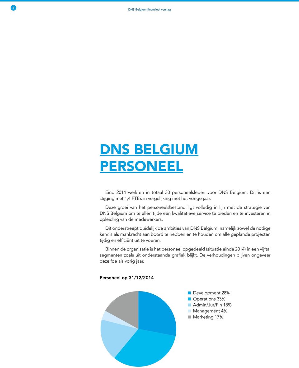 Dit onderstreept duidelijk de ambities van DNS Belgium, namelijk zowel de nodige kennis als mankracht aan boord te hebben en te houden om alle geplande projecten tijdig en efficiënt uit te voeren.