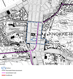 kaart : provinciaal fietsroutenetwerk 3.14. de samenhang tussen de genoemde factoren beschrijving Het plangebied betreft grotendeels het regelen en handhaven van de bestaande gerealiseerde toestand.