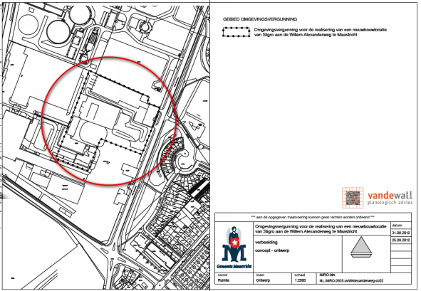 Afbeelding 1 Plangebied aan de Willem Alexanderweg (rood omlijnt) Afbeelding 2 begrenzing