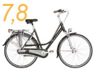 + goede rijeigenschappen + fraaie afwerking ketting rammelt schiet uit versnelling Batavus Crescendo Deluxe 799 Techniek: Aluminiumframe, Shimano Nexus 8-versnelling, Rollerbrake-remmen,