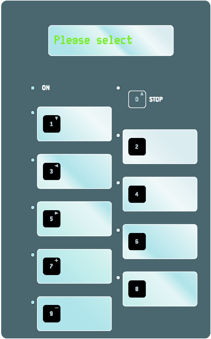 2.5.2 Serie 50 LCD-venster Power On LED Status - LED Stop