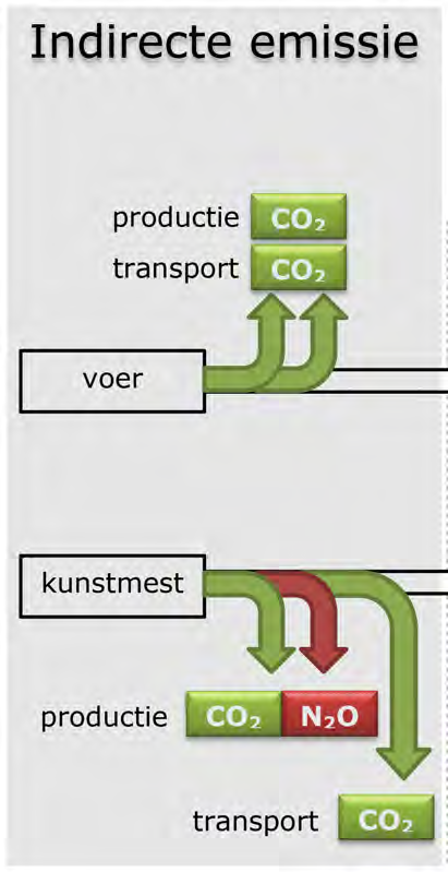 54 Indirecte emissie Directe emissie pens productie CO 2 CH 4 transport CO 2 vee mestopslag voer CO 2 CH 4 N 2 O gewas mest kunstmest CO 2 CO 2 productie CO 2 N 2 O oogst bodem mestrijden,