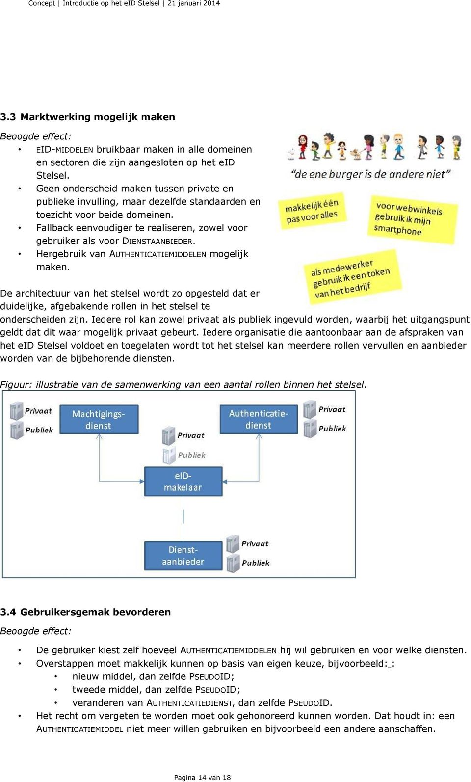 Geen onderscheid maken tussen private en publieke invulling, maar dezelfde standaarden en toezicht voor beide domeinen.