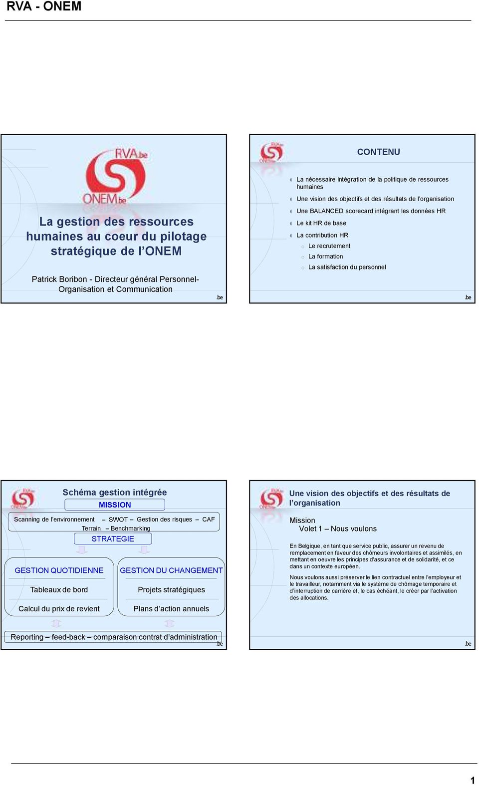 La formation La satisfaction du personnel MISSION Scanning de l environnement SWOT Gestion des risques CAF Terrain Benchmarking GESTION QUOTIDIENNE Tableaux de bord Calcul du prix de revient Schéma