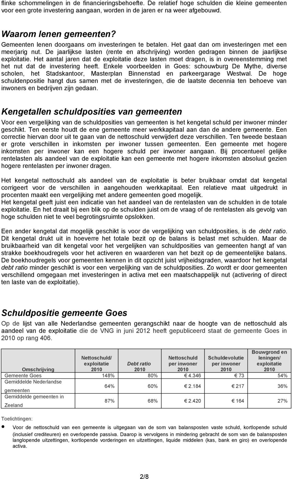 De jaarlijkse lasten (rente en afschrijving) worden gedragen binnen de jaarlijkse exploitatie.