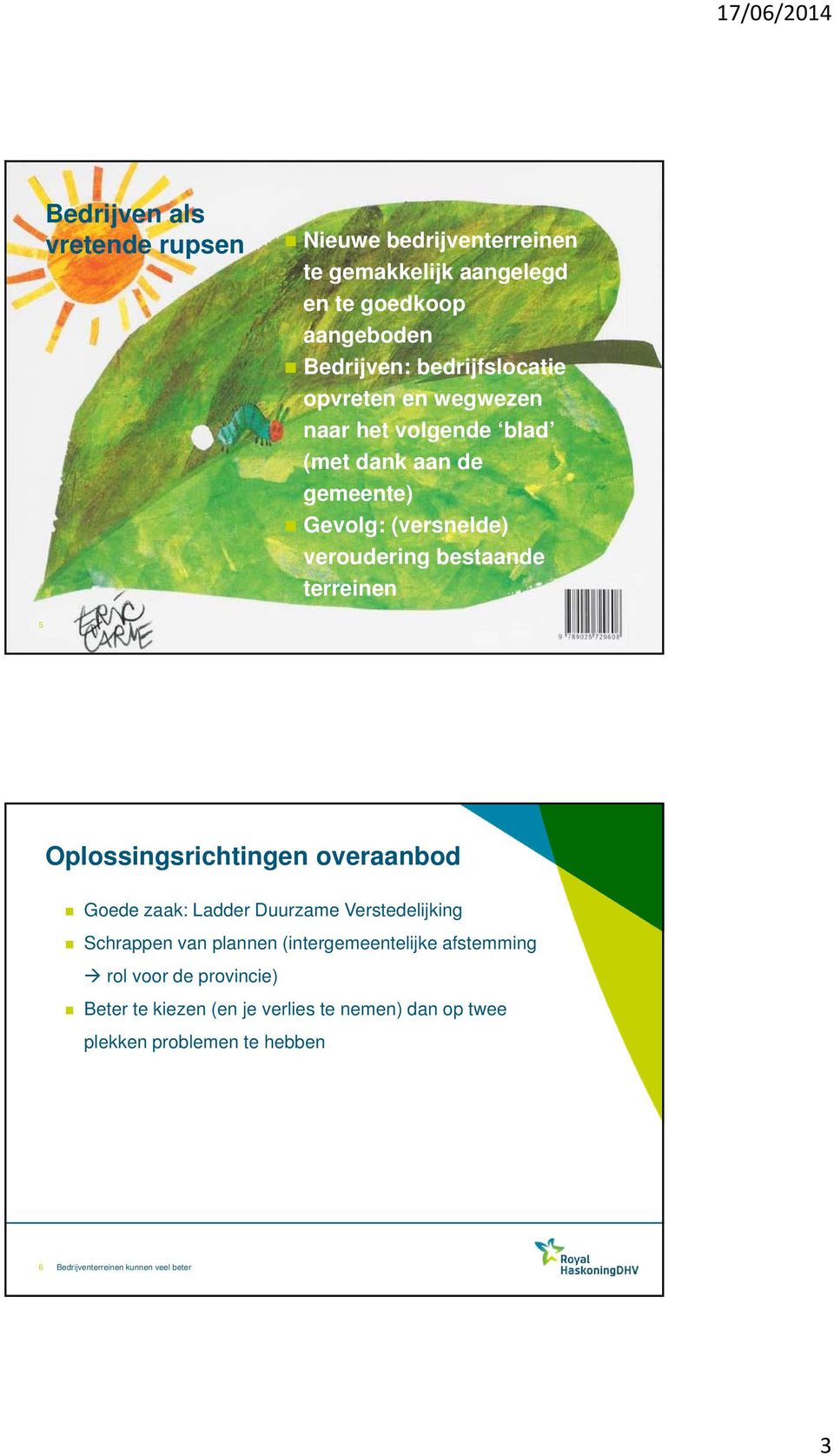 bestaande terreinen 5 Oplossingsrichtingen overaanbod Goede zaak: Ladder Duurzame Verstedelijking Schrappen van plannen