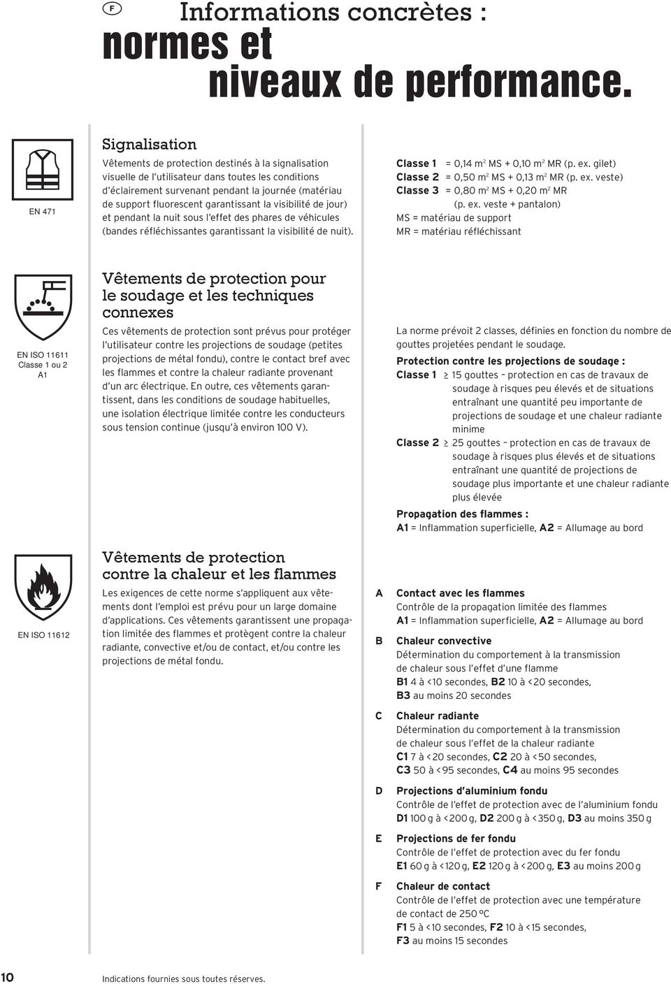 fluorescent garantissant la visibilité de jour) et pendant la nuit sous l effet des phares de véhicules (bandes réfléchissantes garantissant la visibilité de nuit).