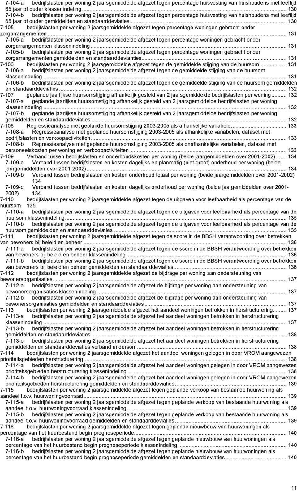 .. 130 7-105 bedrijfslasten per woning 2 jaarsgemiddelde afgezet tegen percentage woningen gebracht onder zorgarrangementen.