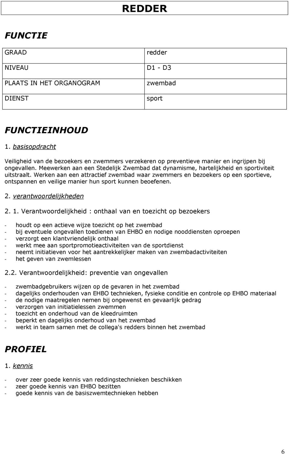 Meewerken aan een Stedelijk Zwembad dat dynamisme, hartelijkheid en sportiviteit uitstraalt.