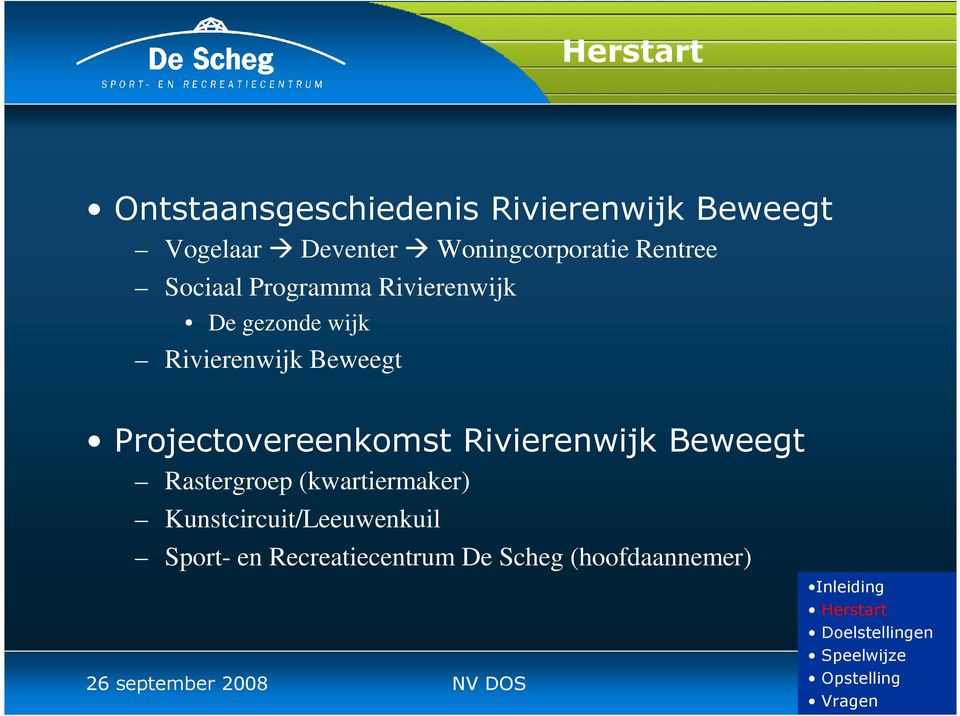 Rivierenwijk Beweegt Projectovereenkomst Rivierenwijk Beweegt Rastergroep