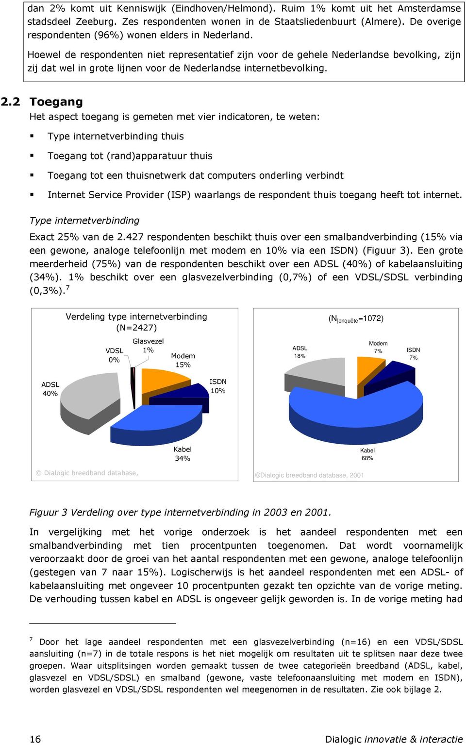 Hoewel de respondenten niet representatief zijn voor de gehele Nederlandse bevolking, zijn zij dat wel in grote lijnen voor de Nederlandse internetbevolking. 2.
