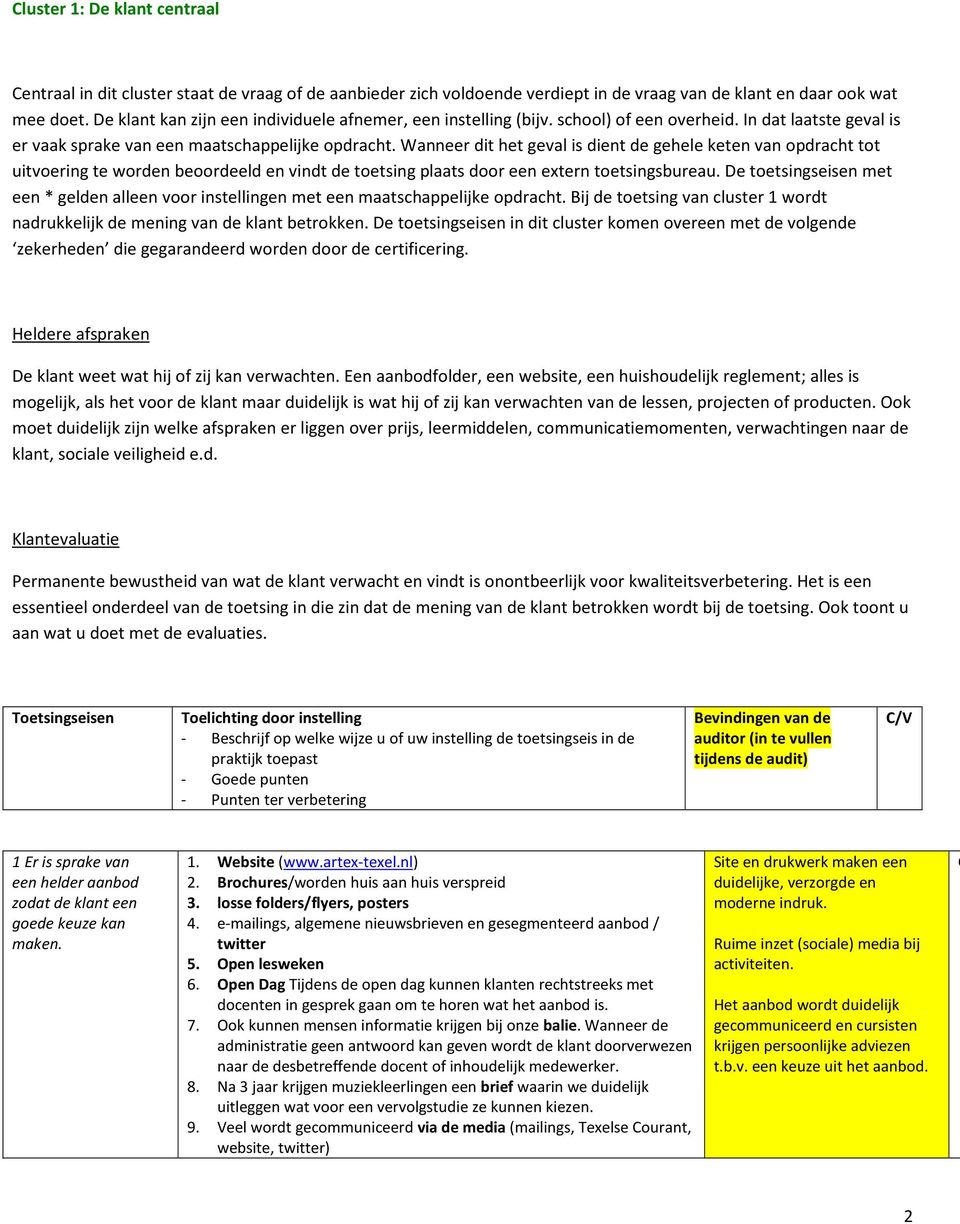 Wanneer dit het geval is dient de gehele keten van opdracht tot uitvoering te worden beoordeeld en vindt de toetsing plaats door een extern toetsingsbureau.