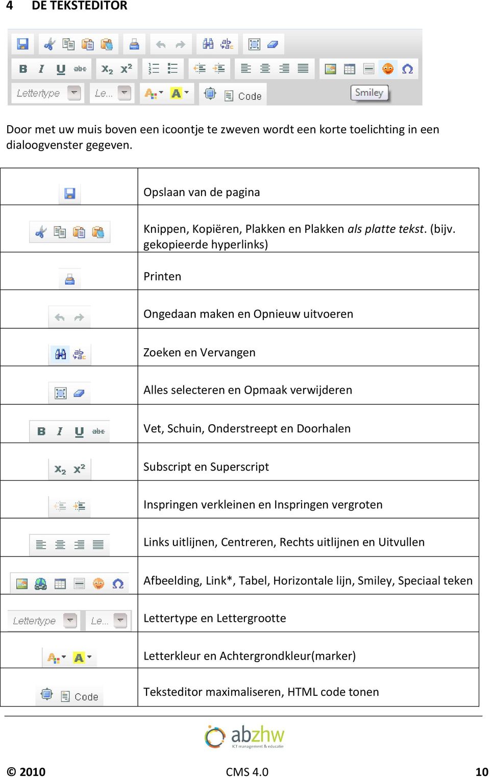 gekopieerde hyperlinks) Printen Ongedaan maken en Opnieuw uitvoeren Zoeken en Vervangen Alles selecteren en Opmaak verwijderen Vet, Schuin, Onderstreept en Doorhalen