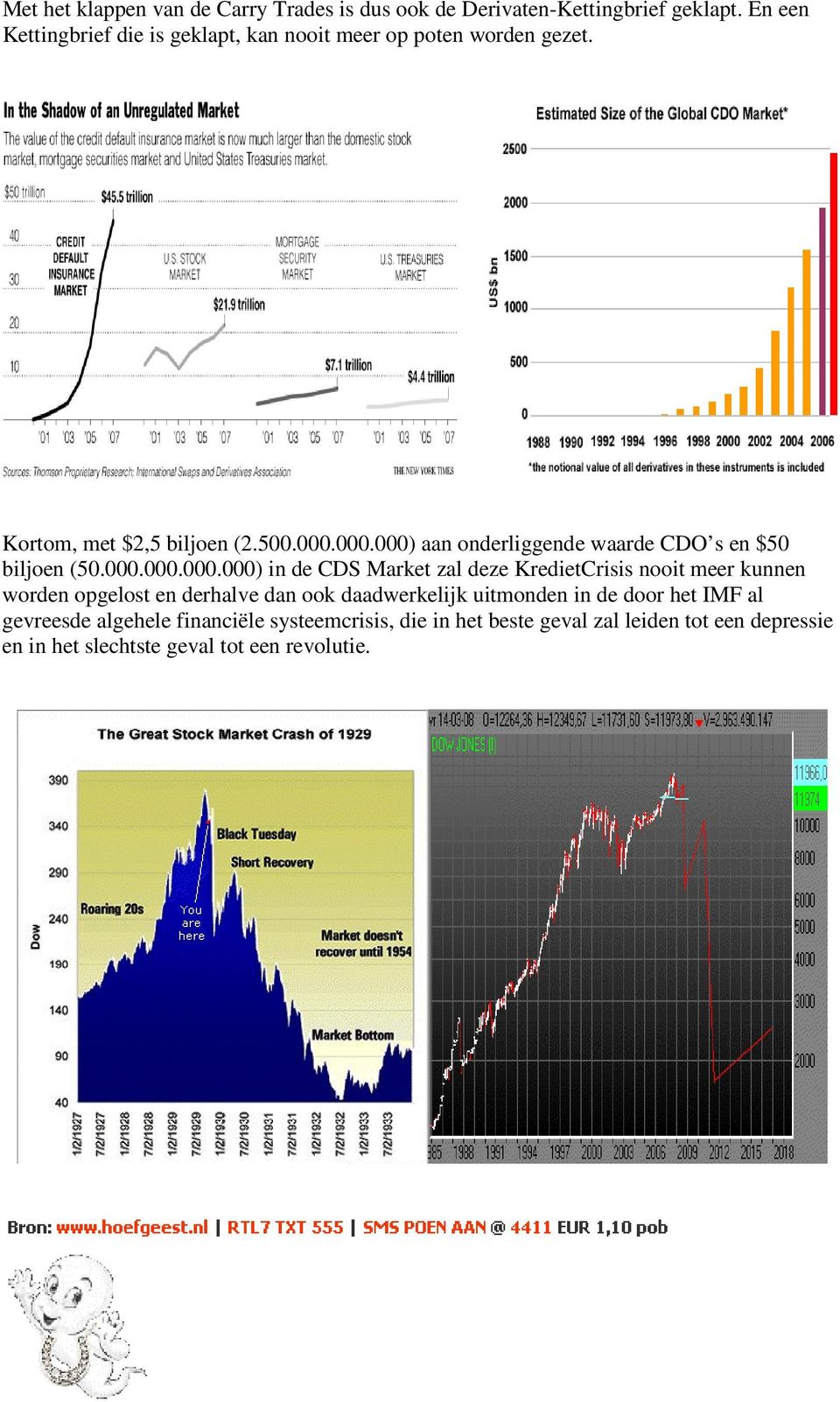 000.000) aan onderliggende waarde CDO s en $50 biljoen (50.000.000.000.000) in de CDS Market zal deze KredietCrisis nooit meer kunnen