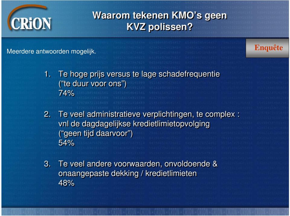 Te veel administratieve verplichtingen, te complex : vnl de dagdagelijkse