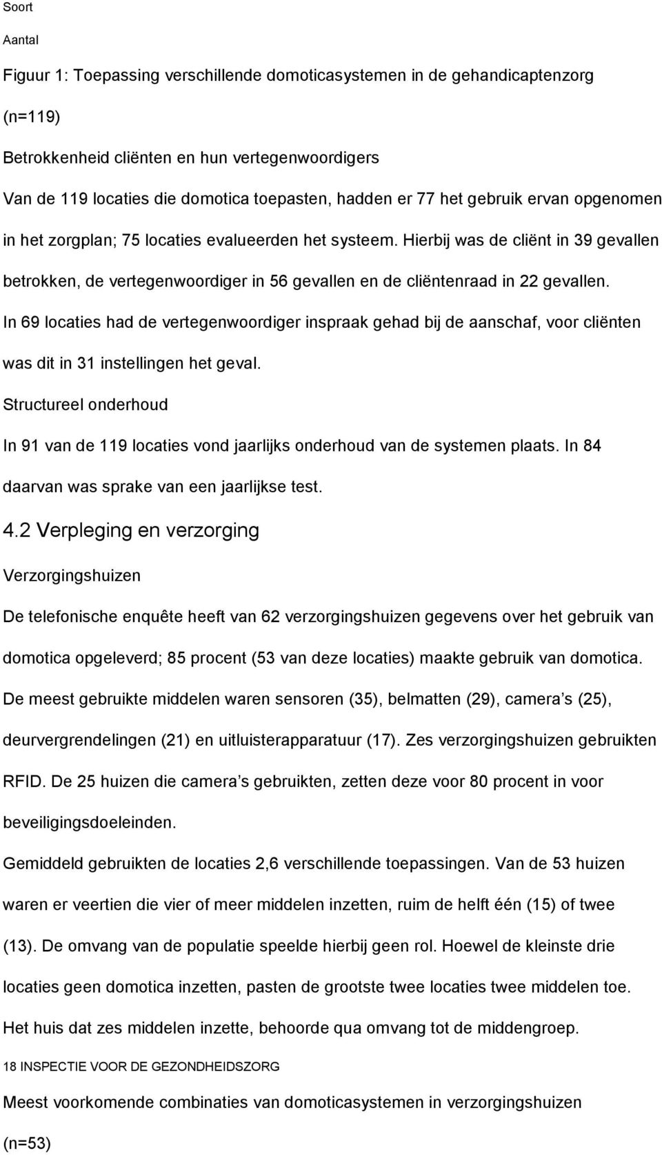 Hierbij was de cliënt in 39 gevallen betrokken, de vertegenwoordiger in 56 gevallen en de cliëntenraad in 22 gevallen.